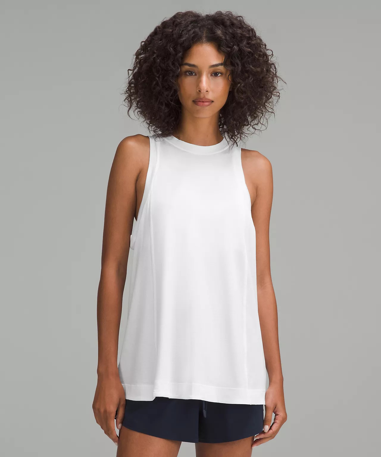Long Cotton Crewneck Tank Top | Lululemon (US)
