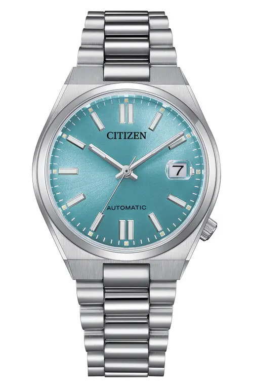 Citizen TSUYOSA Automatic Bracelet Watch, 37mm in Silver-Tone Sky Blue at Nordstrom | Nordstrom