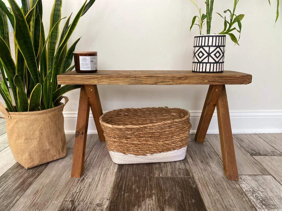 Handmade Farmhouse skinny bench | Barn wood Bench | Rustic | Home Decor | Furniture | Entryway | ... | Etsy (US)