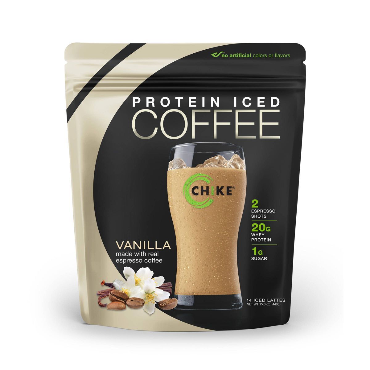 Chike Protein Iced Coffee - Vanilla - 15.8oz (Bag) | Target