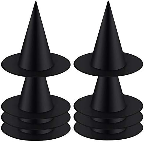 Aneco 8 Pack Halloween Costume Witch Hat Cap Witch Costume Accessory for Witch Theme Decoration o... | Amazon (US)