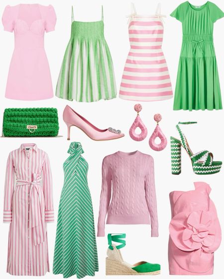 Pink and green summer dresses, stripe dress options, party dresses and vacation outfits. 

#LTKShoeCrush #LTKStyleTip #LTKSeasonal
