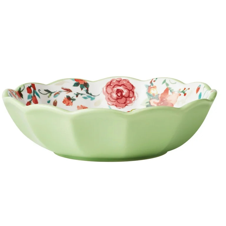 The Pioneer Woman Painted Meadow Green 4-Piece Ceramic Pasta Bowl Set | Walmart (US)