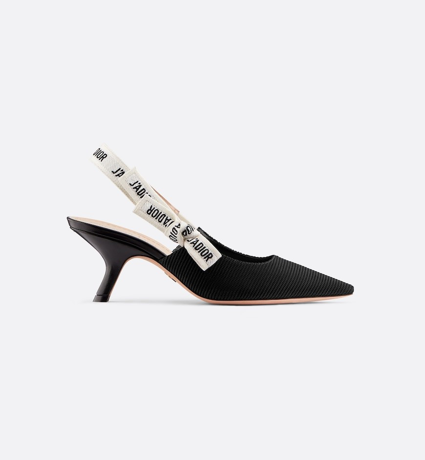 J'Adior Slingback Pump Black Technical Fabric | DIOR | Dior Couture