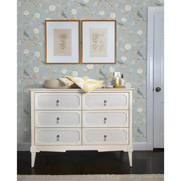 Wellesley Blue Heather Chinoiserie Wallpaper | Wayfair North America