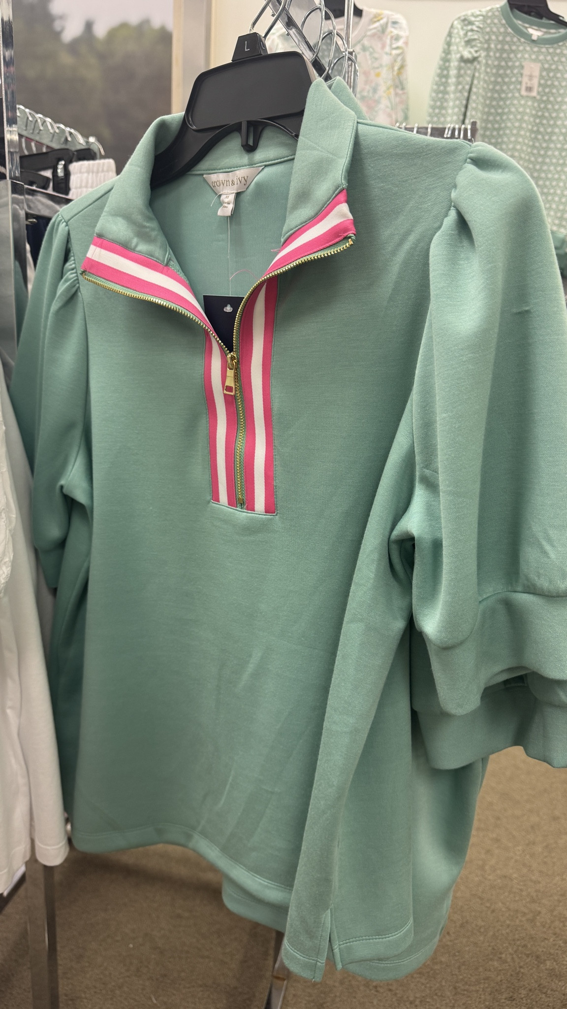 The cutest half zip short sleeve sweatshirt 

#LTKSaleAlert #LTKootd