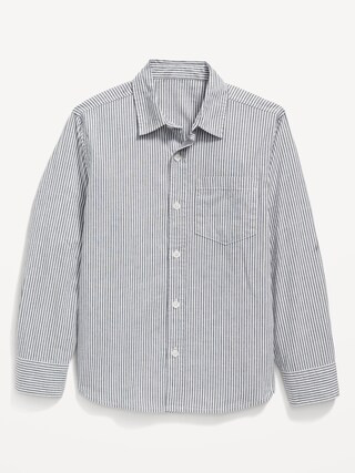 Patterned Poplin Built-In Flex Shirt for Boys | Old Navy (US)