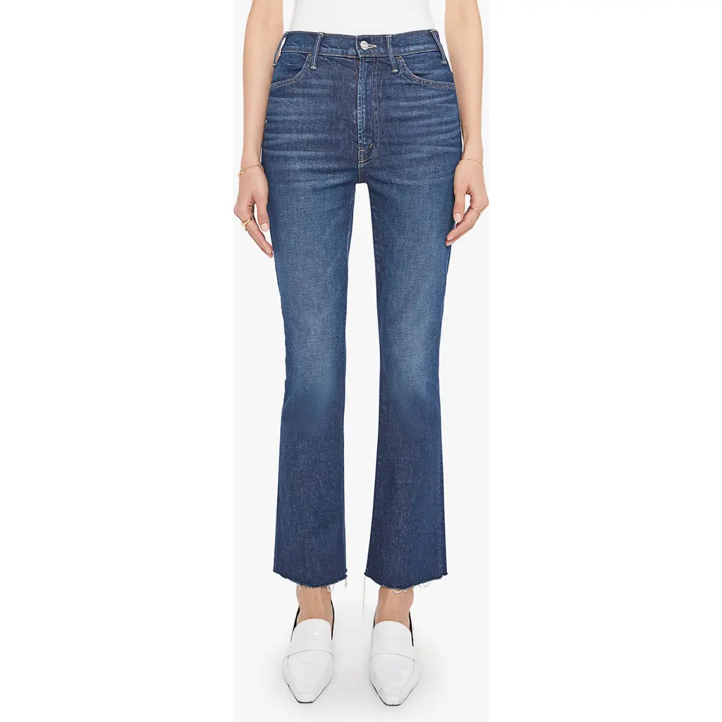 MOTHER The Hustler Fray Ankle Bootcut Jeans in Kicks And Riffs at Nordstrom, Size 24 | Nordstrom