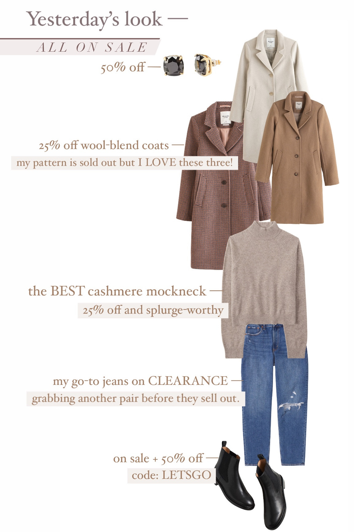 My holiday go-to look!

The cashmere sweater is splurge-worthy - trust me!

And get the jeans before they sell out!



#LTKCyberWeek 

#LTKHoliday #LTKsalealert