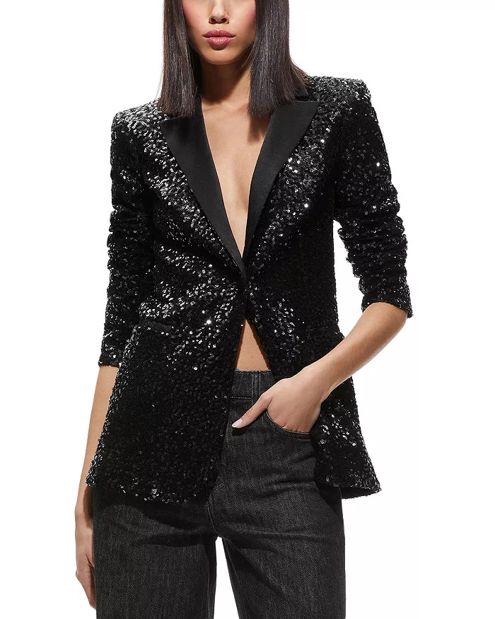 Breann Sequined Tuxedo Blazer | Bloomingdale's (US)