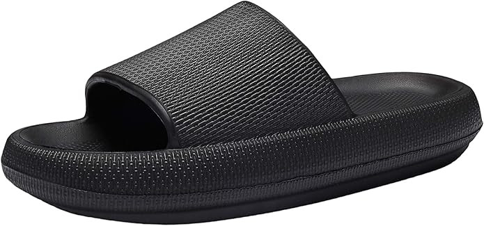 Slippers for Women and Men Quick Drying Bathroom Shower Sandals Open Toe Soft Cushioned Extra Thi... | Amazon (US)