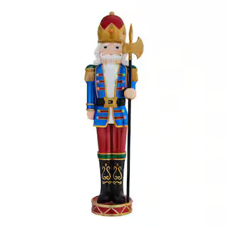 3.5 ft. LED Nutcracker with Axe Holiday Porch Greeter | The Home Depot