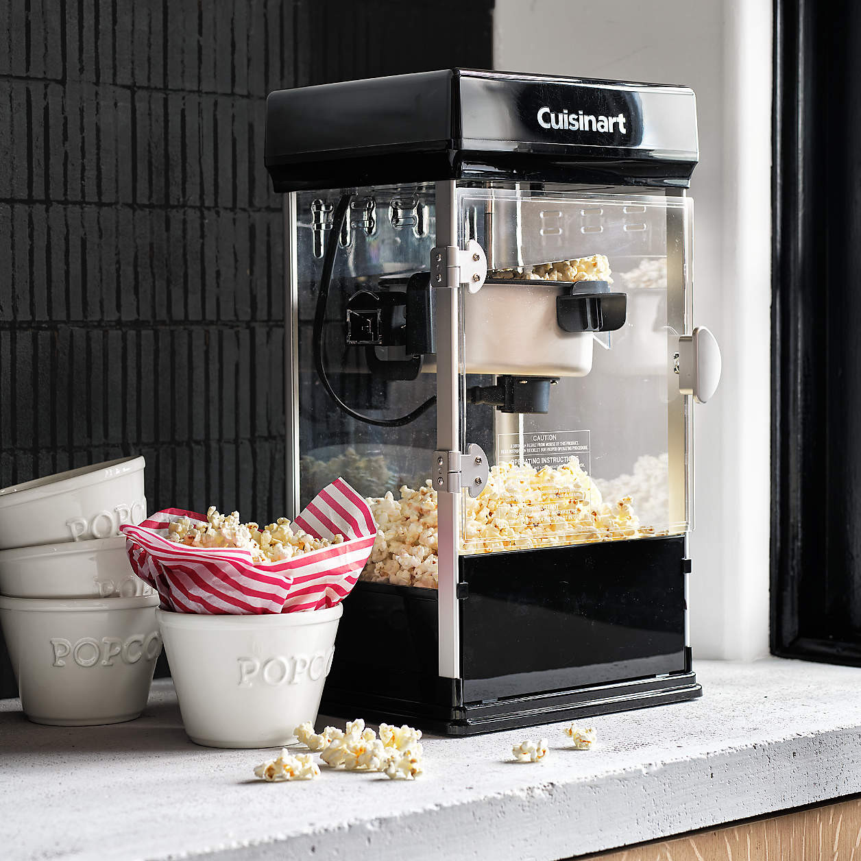 Cuisinart Theater-Style Popcorn Maker Black + Reviews | Crate & Barrel | Crate & Barrel