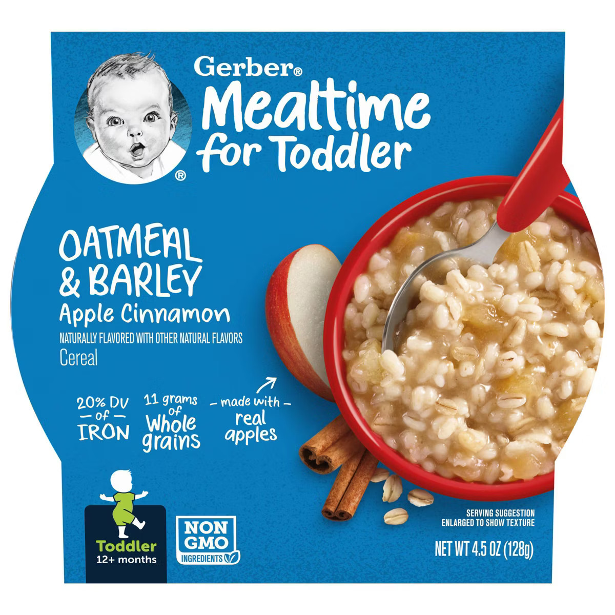 Gerber Breakfast Buddies Oatmeal & Barley Apple Cinnamon Baby Cereal - 4.5oz | Target