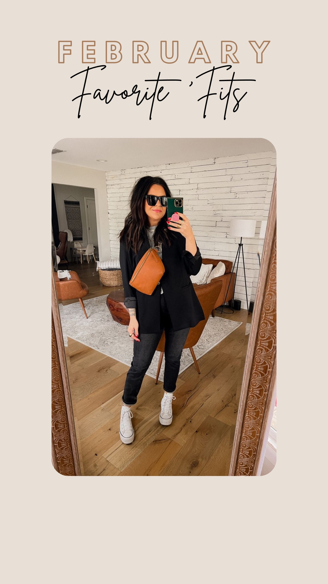 Cute spring outfit, how to style a blazer, business casual outfit, how to style sneakers, big sunglasses, bags for spring

#LTKstyletip #LTKunder50 #LTKFind