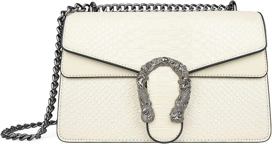 JBB Crossbody Bags for Women Snake Print Evening Handbag Leather Small Clutch Purse Chain Strap S... | Amazon (US)