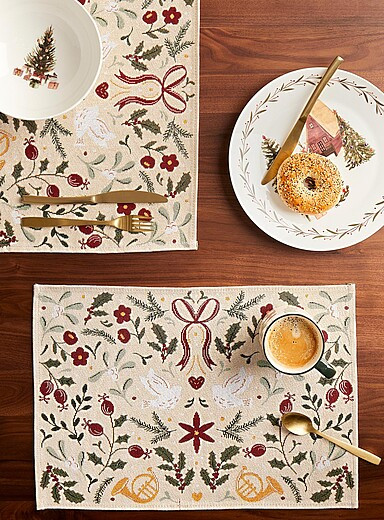 Winter wonderland tapestry placematsSet of 2Christmas Collection | Simons