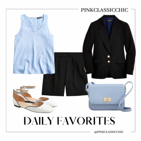 Black blazer, black shorts, flats, spring looks, beach looks, spring fashion, spring arrivals, blue bag, work looks, classy looks, classy outfits #competition

#LTKstyletip #LTKunder100 #LTKFind
