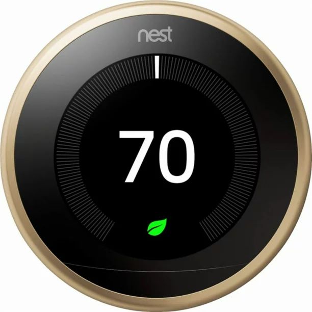 Nest T3032US Nest Smart Learning Programmable Thermostat - 3rd Generation, Brass | Walmart (US)