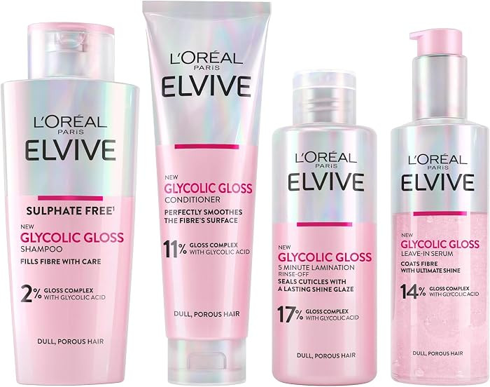 L'Or\u00e9al Paris Elvive Glycolic Gloss Shampoo, Conditioner & Treatment Set | Amazon (UK)