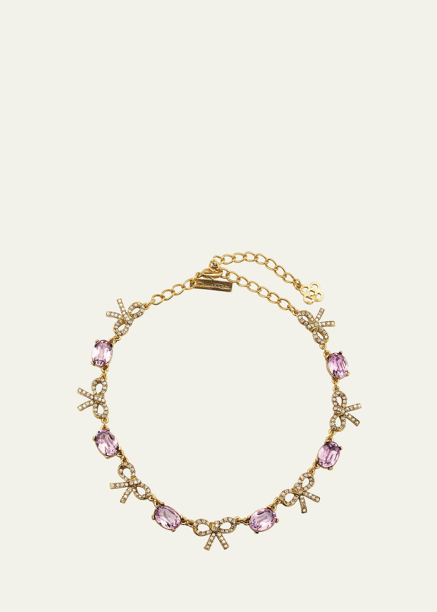 Oscar de la Renta Lil Bobbi Pearly Bow and Crystal Necklace | Bergdorf Goodman