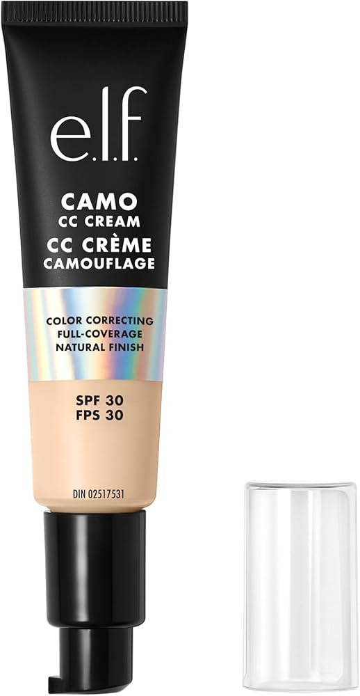 e.l.f. Camo CC Cream, SPF 30 Color-Correcting Medium-To-Full Coverage Face Foundation, Delivers A... | Amazon (US)