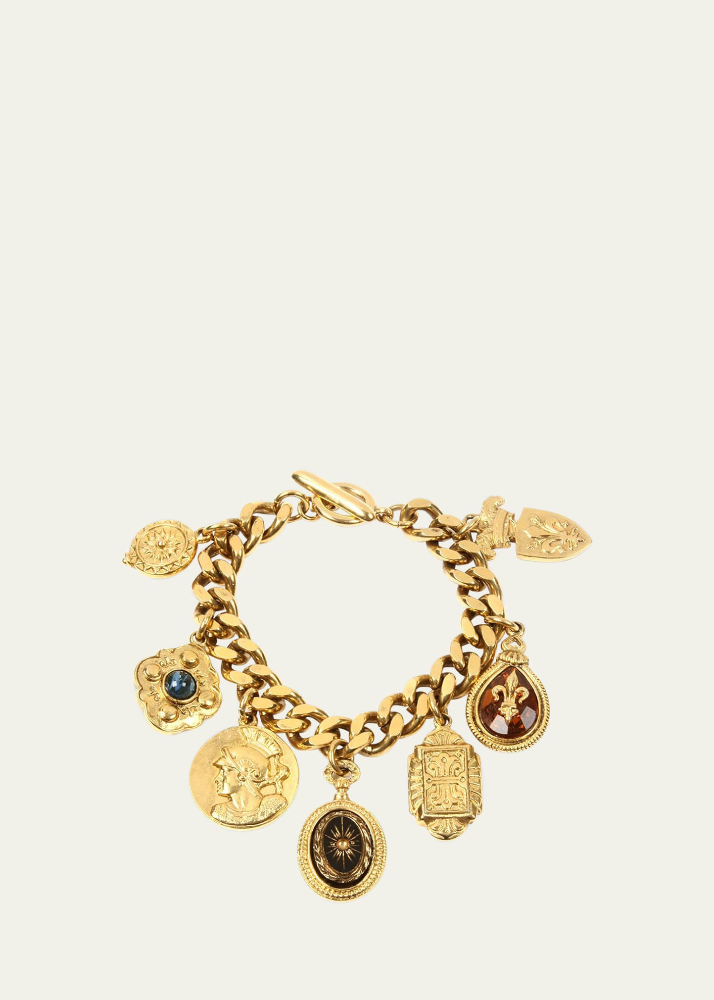 Ben-Amun 24k Gold Plated Multicolor Chain Bracelet | Bergdorf Goodman