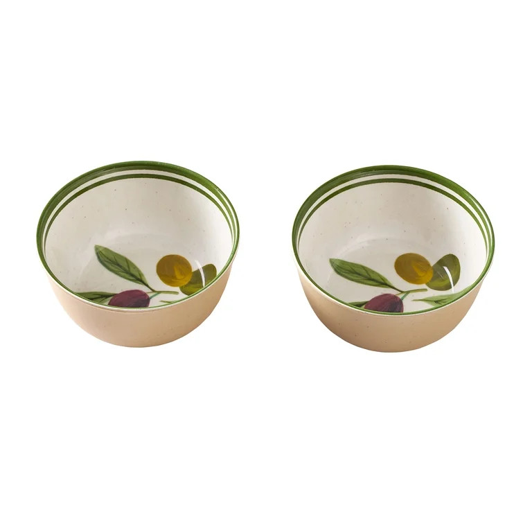 Better Homes and Gardens 2-Piece Bamboo Melamine Olive Dip Bowl Set | Walmart (US)