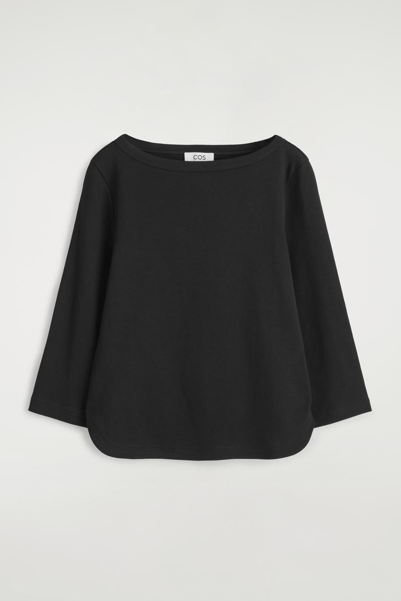 3/4 Sleeve Cotton Top | COS UK