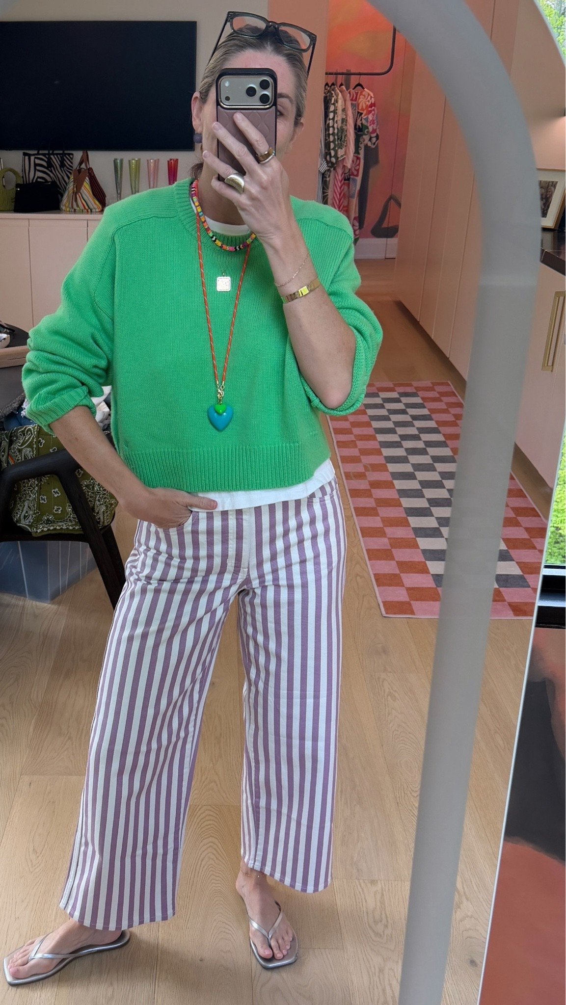 Saturday Stripes— @jcrew jeans on sale….
Fits TTS