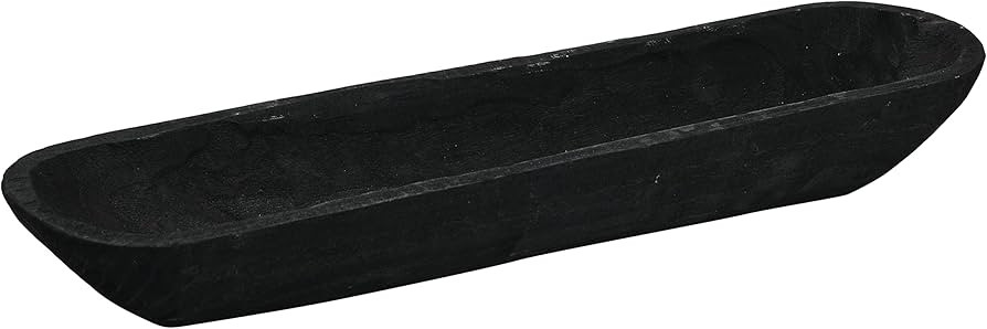 Creative Co-Op Decorative Paulownia Wood Bowl, Black | Amazon (US)