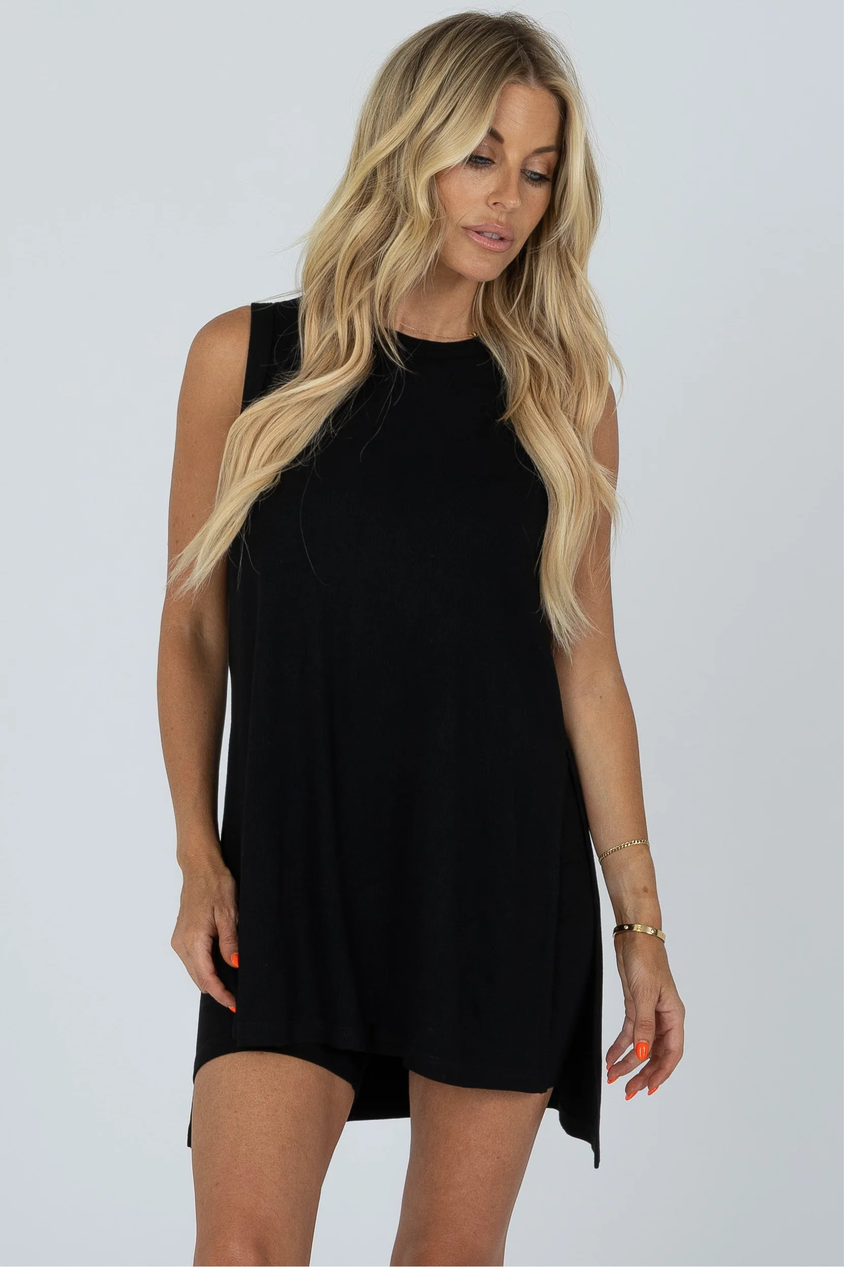 All Weekend Long Tank Set Black XS | The Foxy Kind