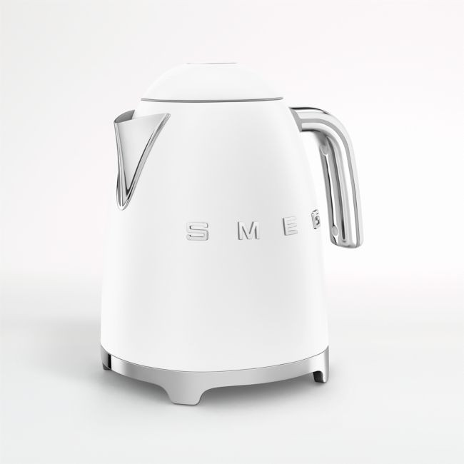 SMEG Matte White Electric Kettle | Crate & Barrel