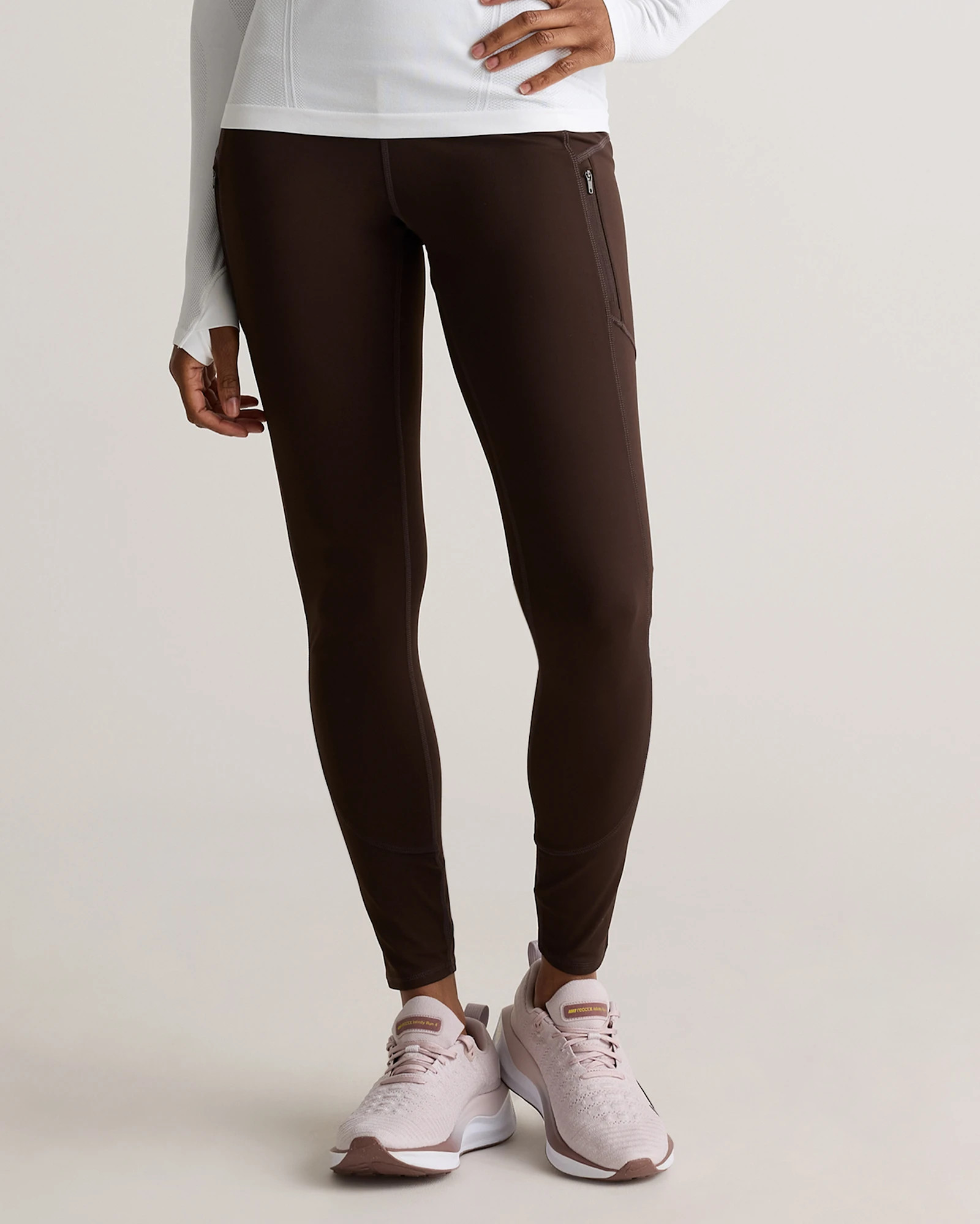 Quince | Women's Whistler High-Rise Pocket Thermal Legging in Deep Navy, Size Small, Recycled Polyester | Quince