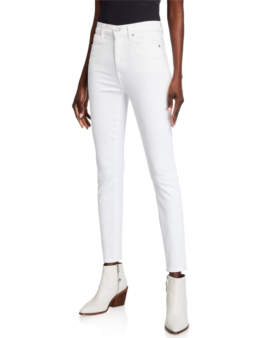 7 for all mankind High-Rise Skinny Ankle Jeans | Neiman Marcus