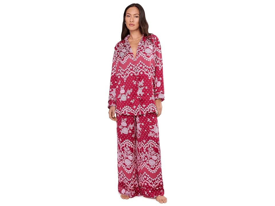 Free People Dreamy Days Pajama Set Women's Pajama Sets Cherry Combo : MD, Polyester | Zappos