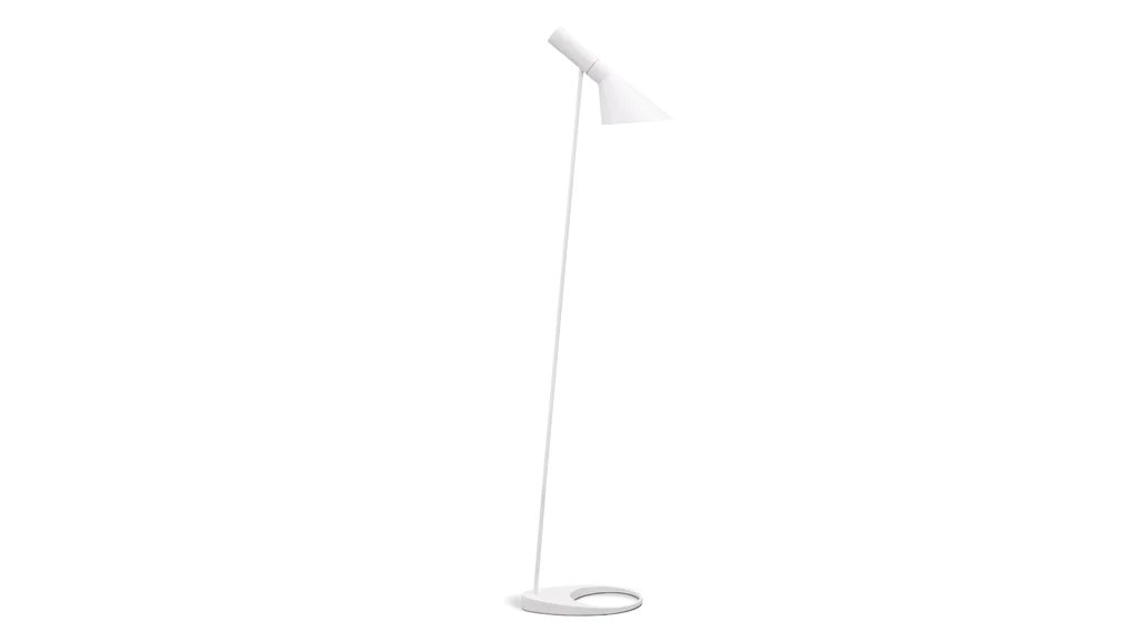 AJ Floor - Arne Jacobsen Style Floor Lamp, White | Interior Icons