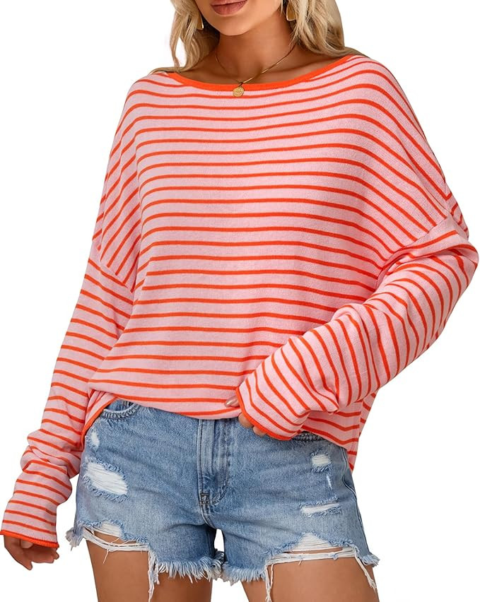 Arach&Cloz Women's Linen Blend Beach Vacation Cover Up Summer Casual Oversized Off Shoulder Tops ... | Amazon (US)