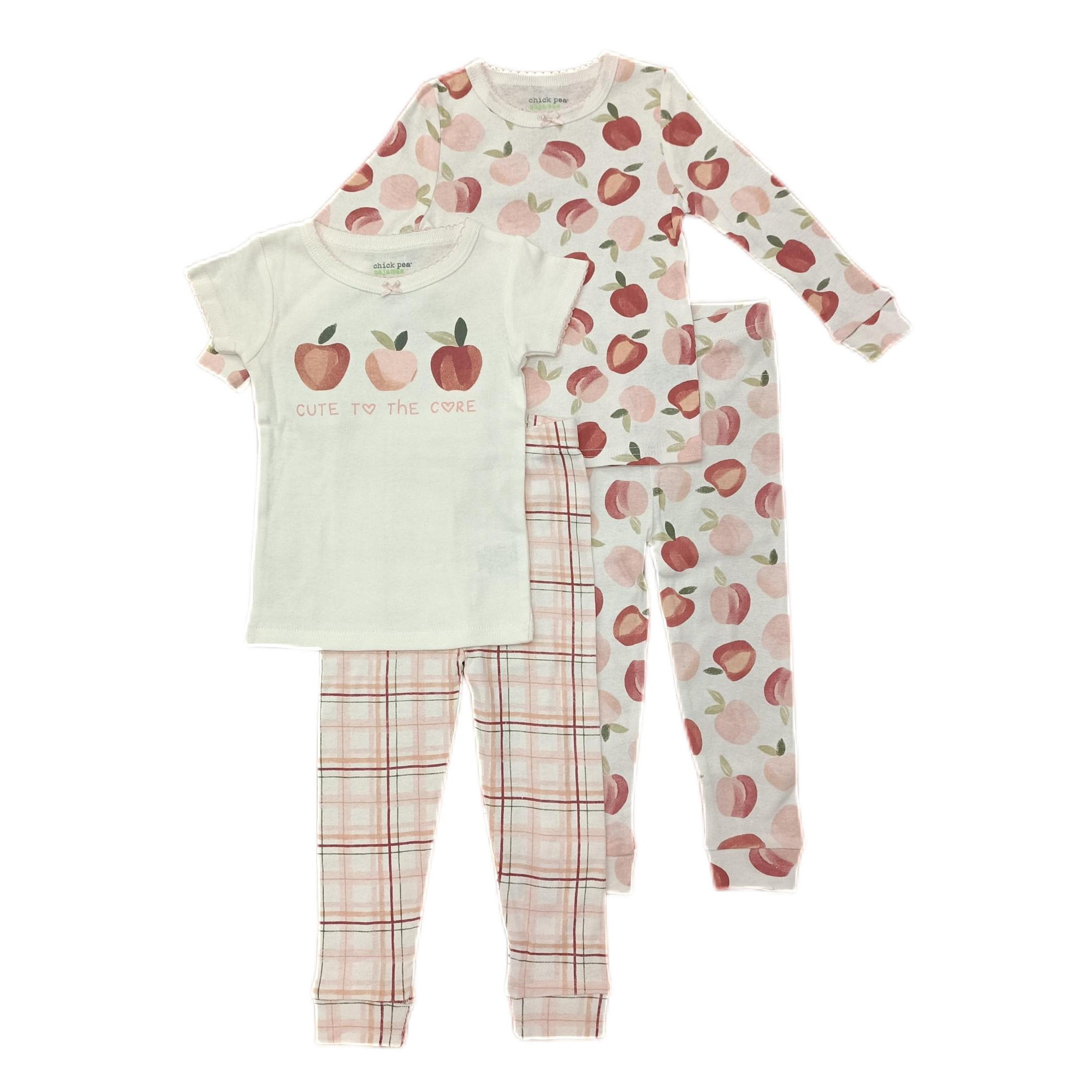 Chick Pea Baby Girl & Toddler Girl 4 Pc Mixed Pajama Set, 2 Tops 2 Long Bottoms, Sizes 12 Months-... | Walmart (US)