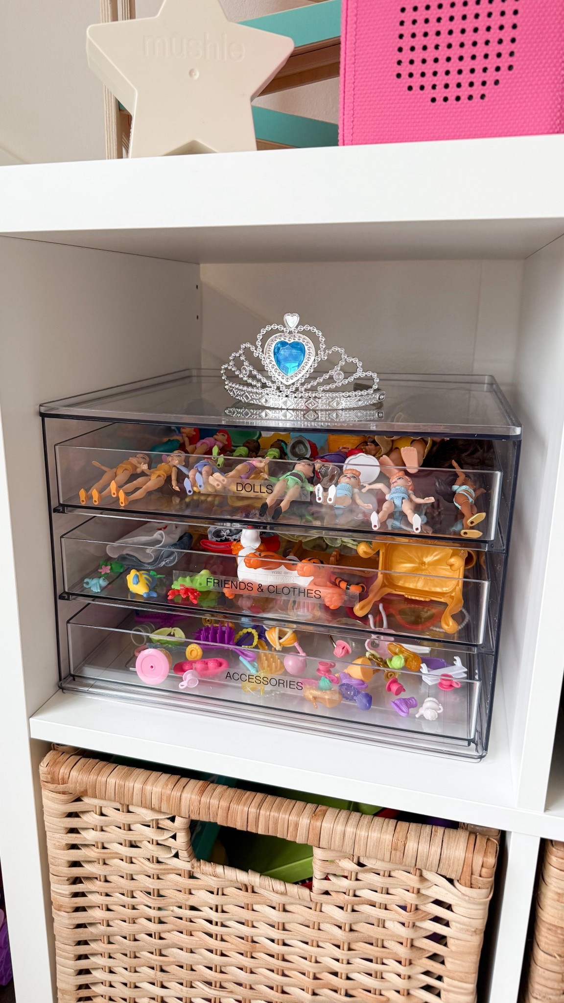 Three tier organizer with slide out drawers, currently 20% off! Love this to organize doll accessories 

#LTKKids #LTKFamily #LTKSaleAlert