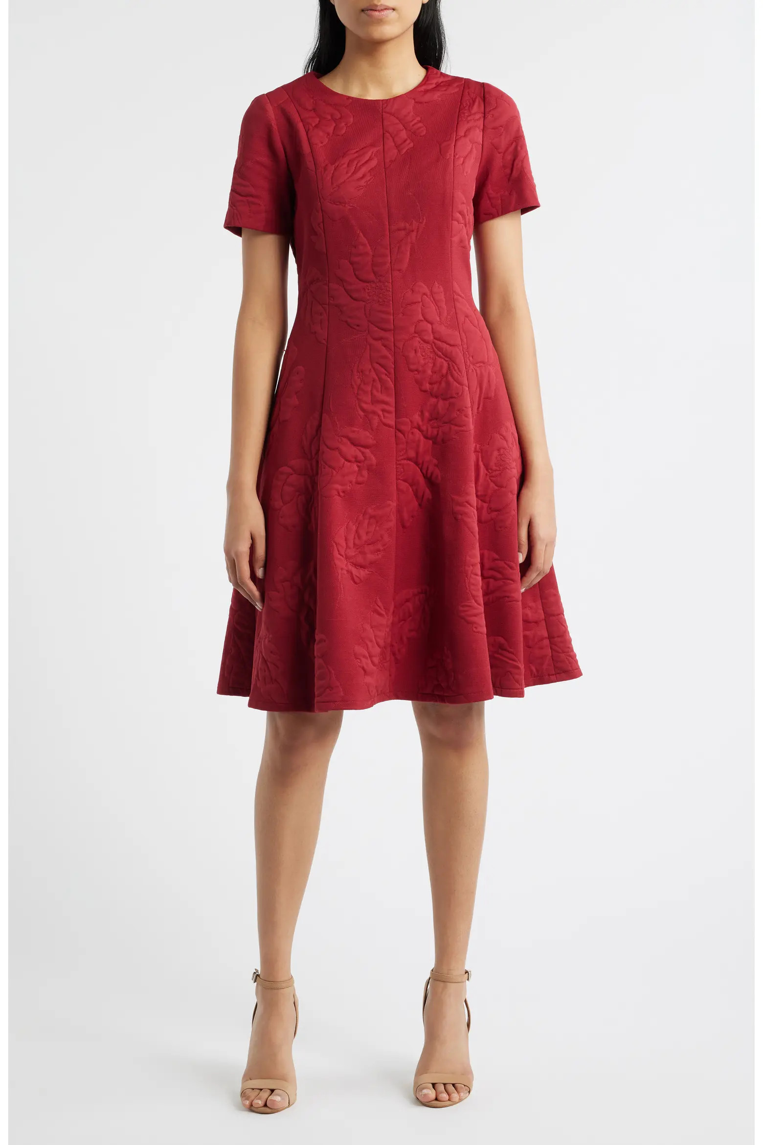 Floral Jacquard Fit & Flare Dress (Women) | Nordstrom | Nordstrom