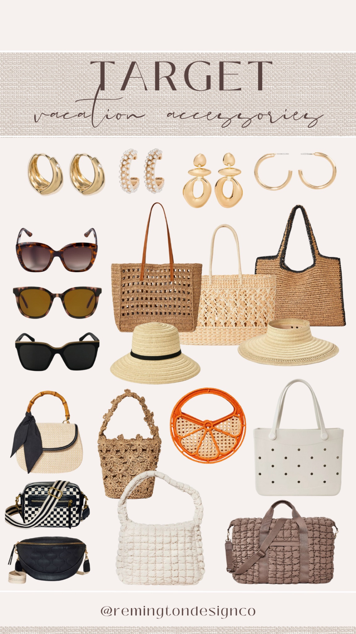 Target Vacation Accessories - all of my favorite vacay bags, sunglasses, and earrings! 

#LTKSpringSale #LTKTravel #LTKSwim