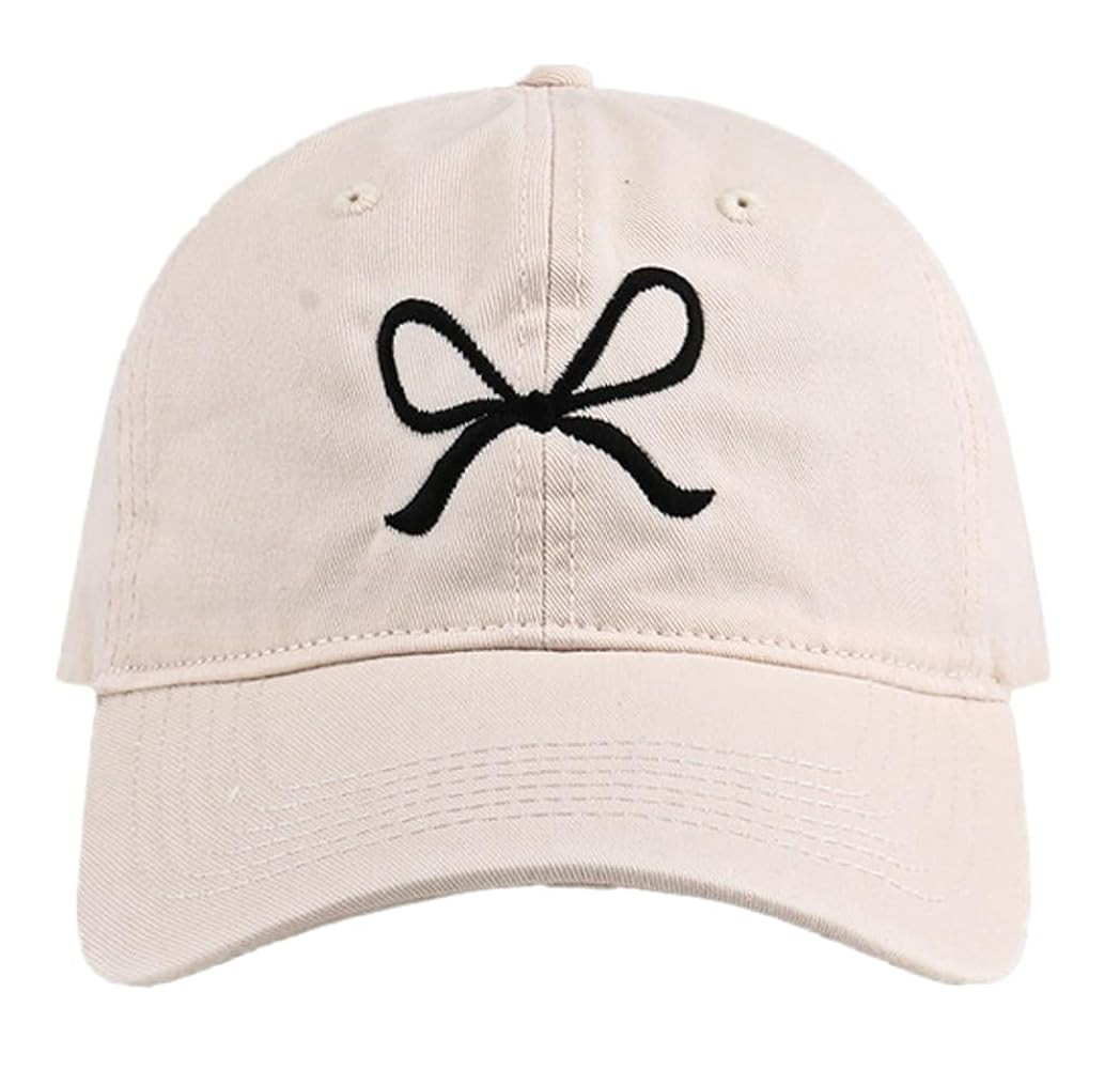 Bow Tie Baseball Cap for Women Soft Top Trendy 6-Panel Baseball Hats Sports Hat Sun Hat for Outdo... | Amazon (US)