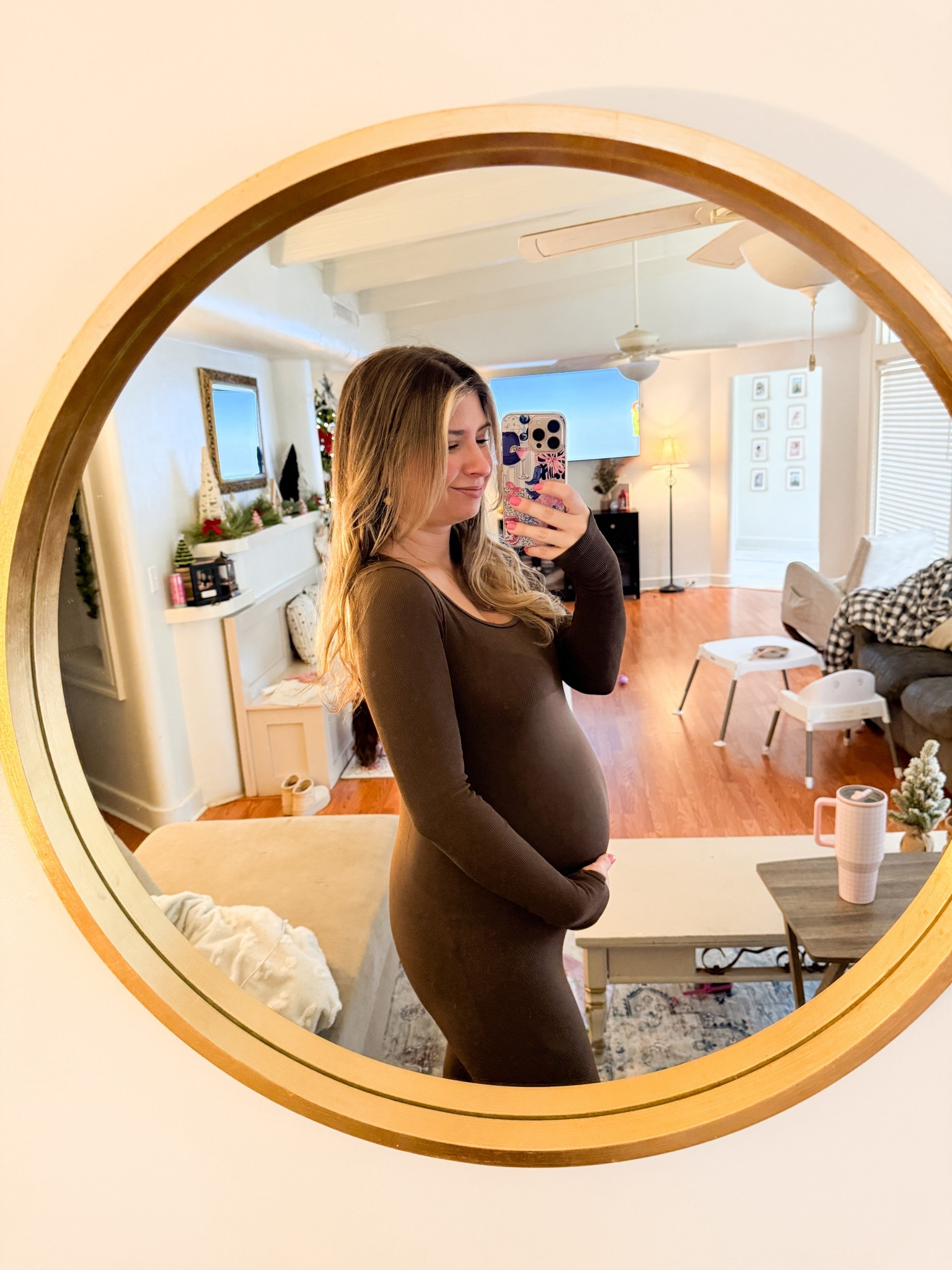 Maternity jumpsuit for the win 🤎

#LTKootd #LTKBump #LTKSeasonal