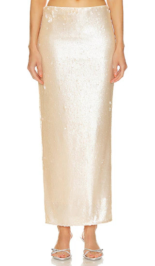 x Bridget Lilium Skirt in Beige Neutral | Revolve Clothing (Global)