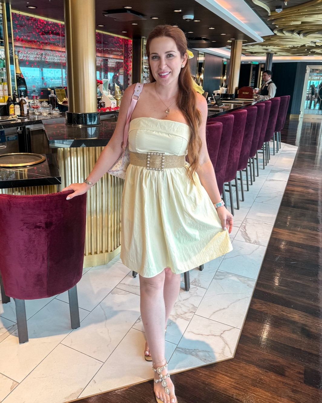 Palo is the adult only restaurant on the Disney Wish. It is right next to the Rose bar and all has a Beauty and the Beast inspired design so I went with a Belle look. My hair bow and necklace I bought in Tokyo Disney recently so you can’t find it here. My backpack and belt are old and no longer available, but I’m providing some options that’ll work  

#LTKSeasonal #LTKTravel #LTKStyleTip