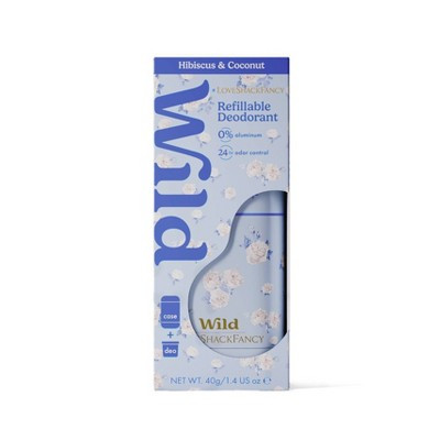 LoveShackFancy x Target - Wild Cosmetics Everblooming Rosettes Refillable Deodorant - Hibiscus & Coconut - 1.4oz - Whisper Blue | Target