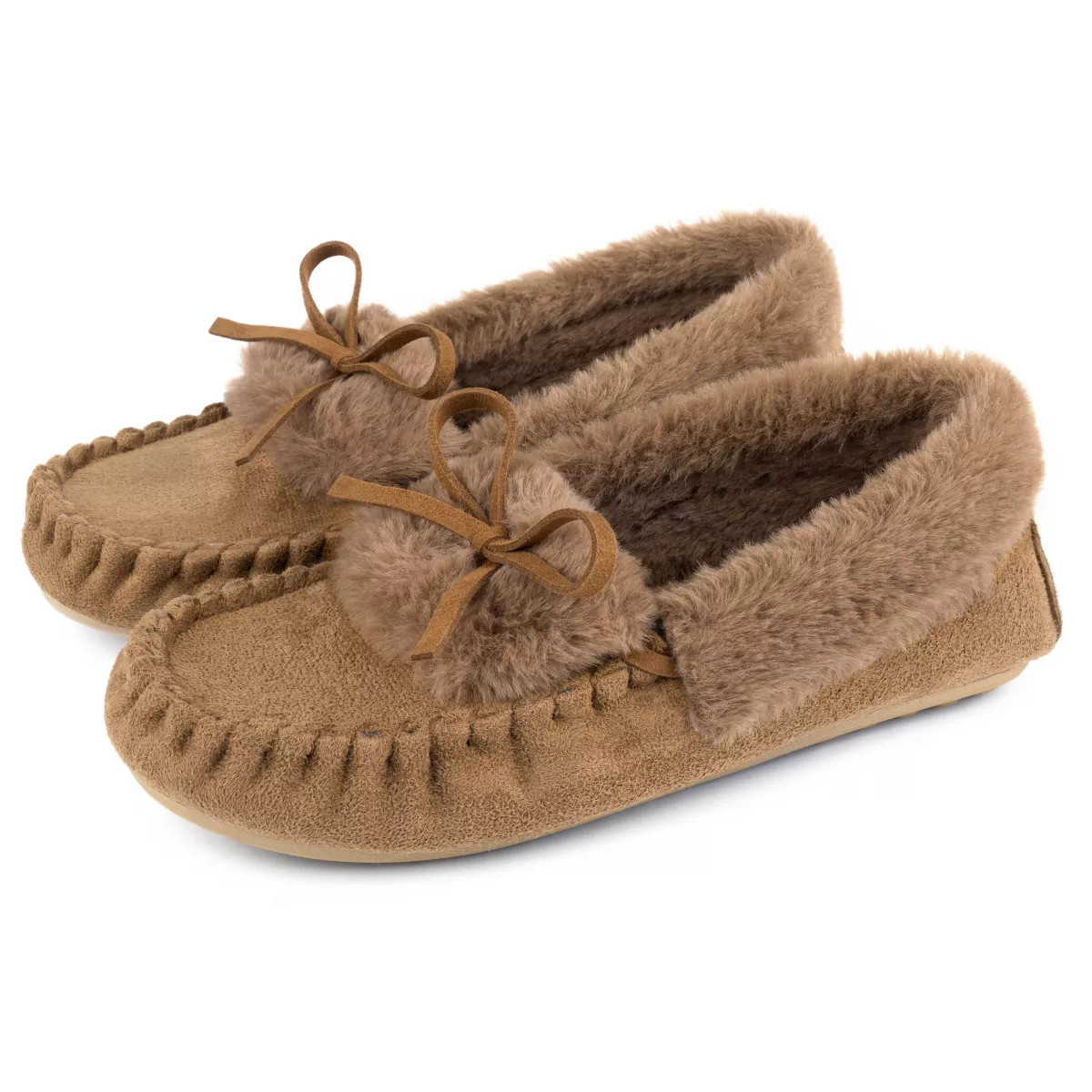 RockDove Women's Naomi Faux Fur Moccasin Slipper | Target
