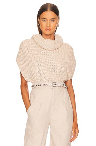 525 Sleeveless Turtleneck Sweater in Cream from Revolve.com | Revolve Clothing (Global)
