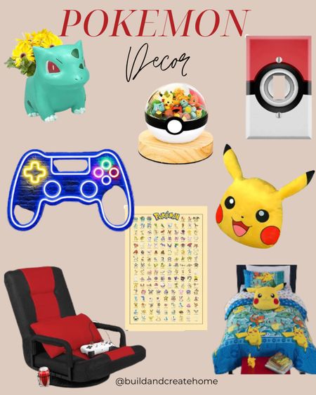 My son is a huge Pokémon fan, so when we redid his room we added all these must haves! Gamers, Gamer room, Pokémon Games, teenage boy bedroom. 


#LTKGiftGuide #LTKkids #LTKhome